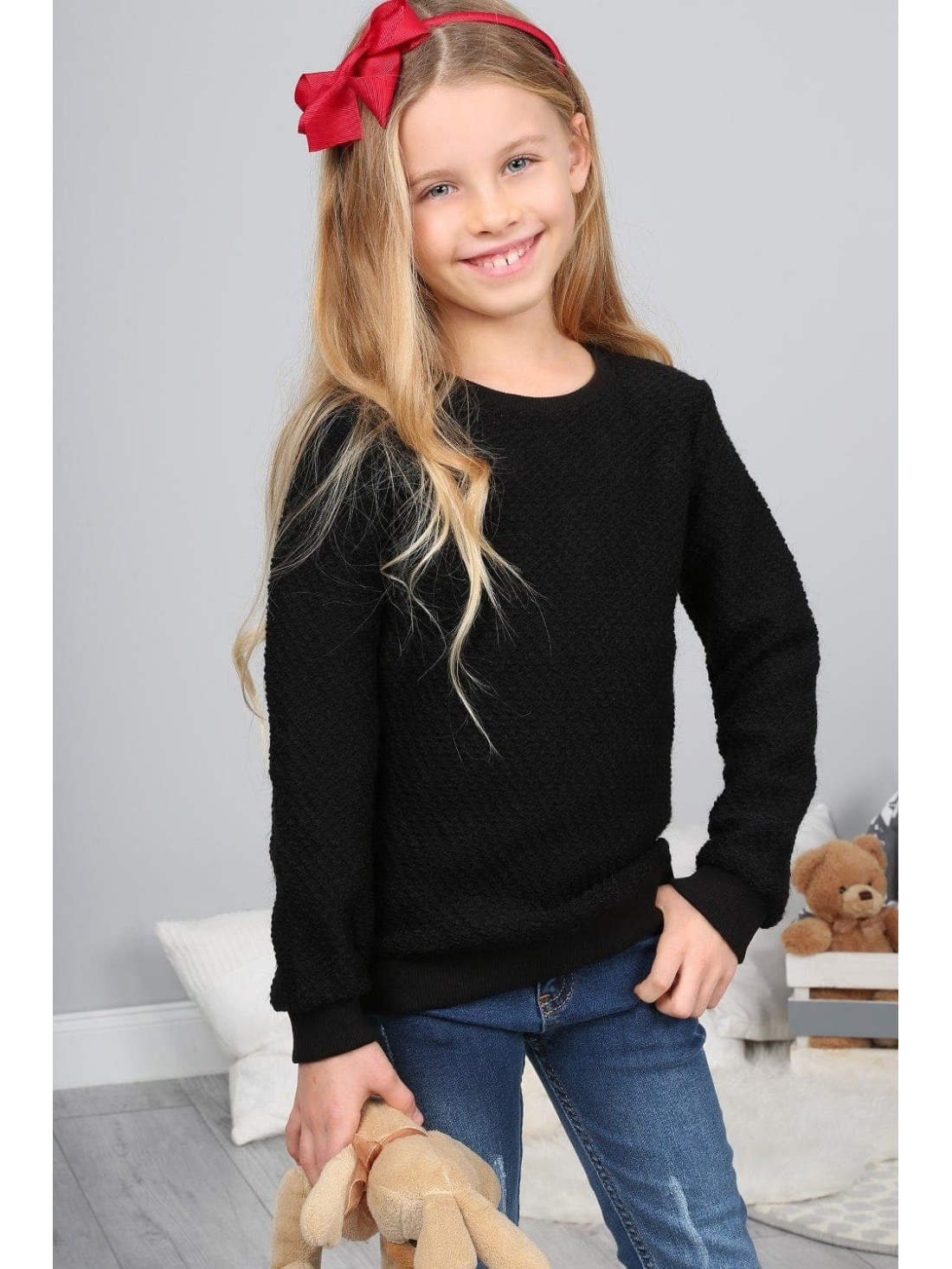 Black Children\'s Sweater NDZ36122 - Online store - Boutique